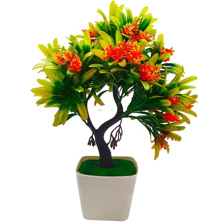 Artificial Flower Plant With Plastic Pot